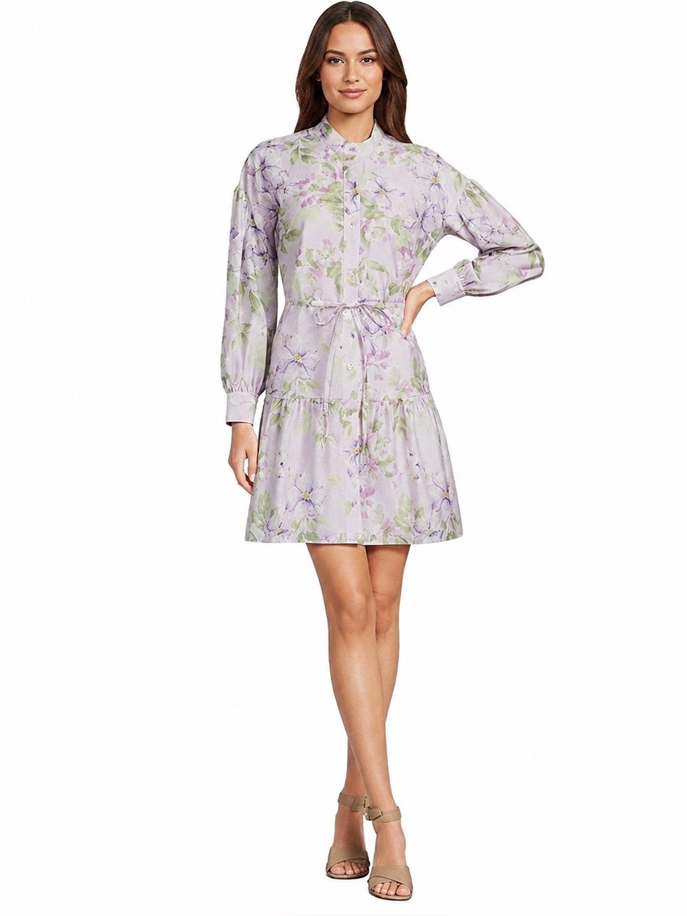 NWT Alex Marie Wren Printed Linen Blend Floral
Long Sleeve Dress Sz 10